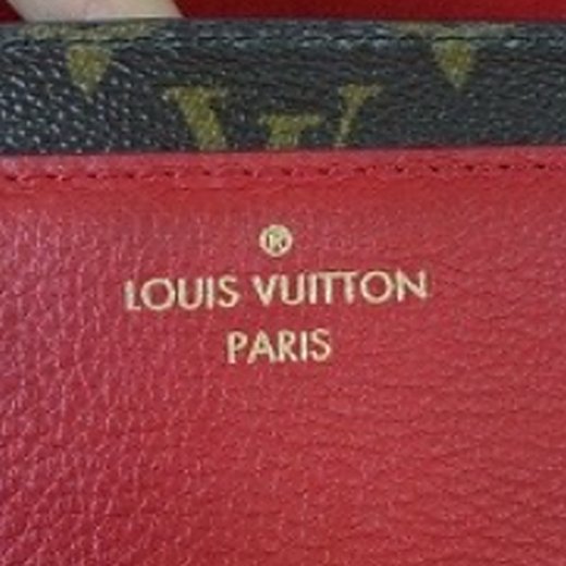 Тиснение Louis Vuitton Paris на коже — кадр съёмки по протоколу Entrupy